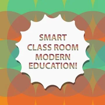Word writing text Smart Class Room Modern Education. Business concept for New Illustrazione stock