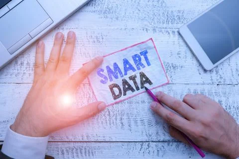 Word writing text Smart Data. Business concept for digital information that is Stockfoto's