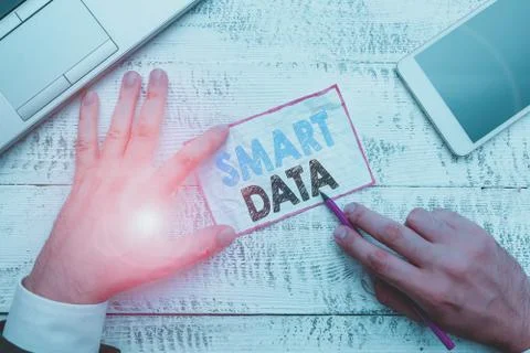 Word writing text Smart Data. Business concept for digital information that is Foto stock
