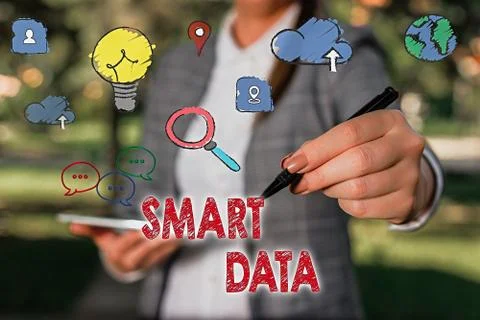Word writing text Smart Data. Business concept for digital information that is 写真素材