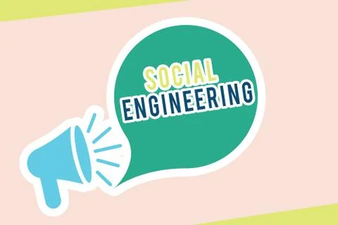 Word writing text Social Engineering. Business concept for Psychological Stock Illustration