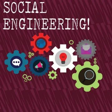 Word writing text Social Engineering. Business concept for attack photo that Stock Illustration