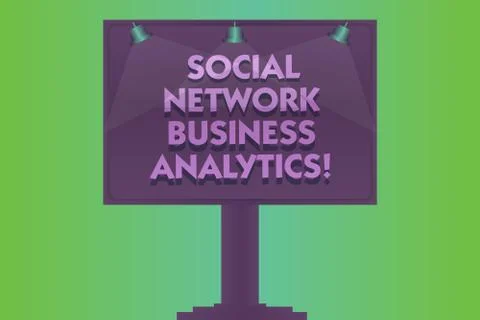 Word writing text Social Network Business Analytics. Business concept for Online Illustrazione stock