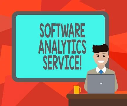 Word writing text Software Analytics Service. Business concept for Used to Stock Illustration