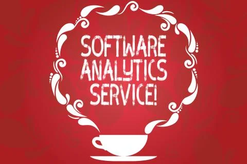 Word writing text Software Analytics Service. Business concept for Used to Stock Illustration