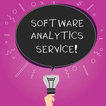 Word writing text Software Analytics Service. Business concept for Used to Illustrazione stock