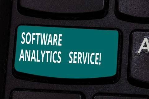 Word writing text Software Analytics Service. Business concept for Used to Foto stock