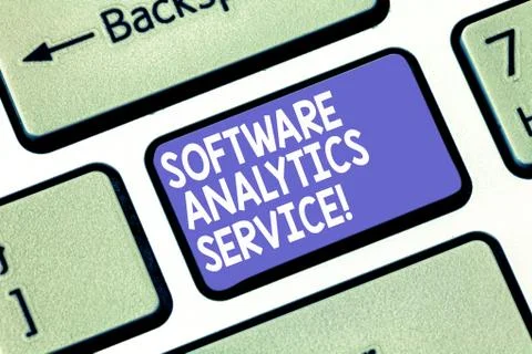 Word writing text Software Analytics Service. Business concept for Used to Foto stock