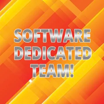 Word writing text Software Dedicated Team. Business concept for business Ilustração Stock