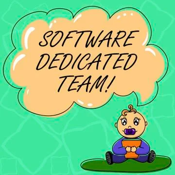 Word writing text Software Dedicated Team. Business concept for business Stock Illustration