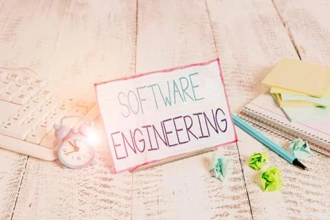 Word writing text Software Engineering. Business concept for apply engineering Foto stock
