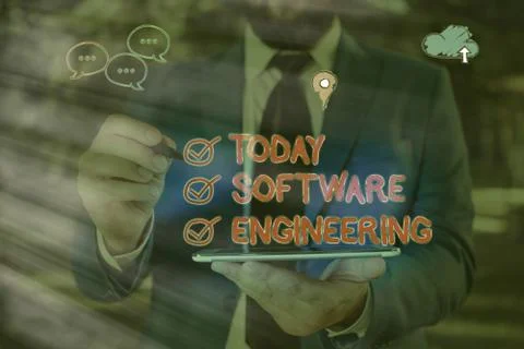 Word writing text Software Engineering. Business concept for Program Development Stock Photos