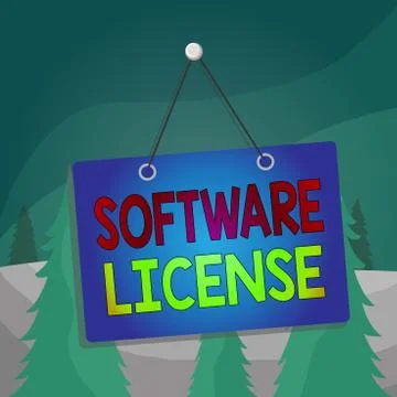 Word writing text Software License. Business concept for legal instrument Illustration