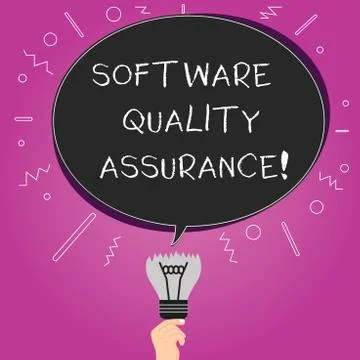 Word writing text Software Quality Assurance. Business concept for Ensuring Stockillustratie