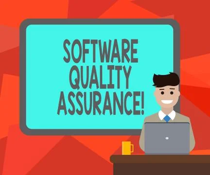 Word writing text Software Quality Assurance. Business concept for Ensuring Stock-Illustration