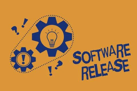 Word writing text Software Release. Business concept for sum of stages of Stock Illustration