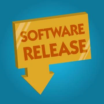 Word writing text Software Release. Business concept for sum of stages of Stockillustratie