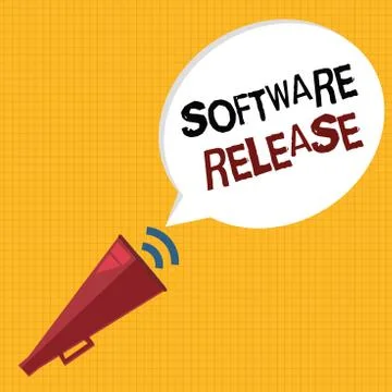 Word writing text Software Release. Business concept for sum of stages of Stockillustratie