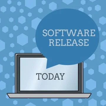Word writing text Software Release. Business concept for sum of stages of Stockillustratie