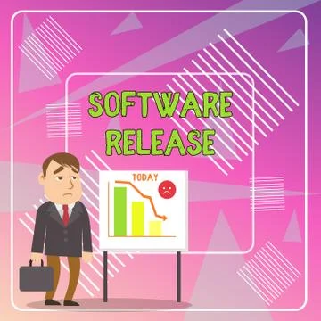 Word writing text Software Release. Business concept for sum of stages of Stock-Illustration