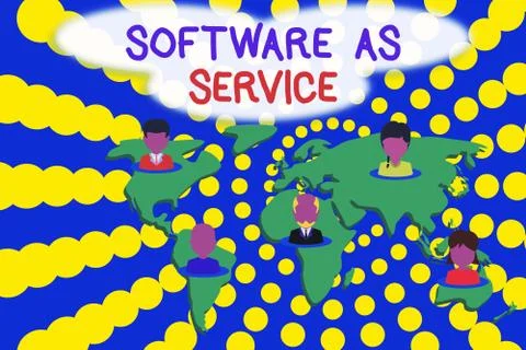Word writing text Software As Service. Business concept for On Deanalysisd Stock Illustration