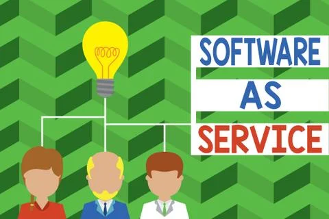 Word writing text Software As Service. Business concept for On Deanalysisd Illustrazione stock