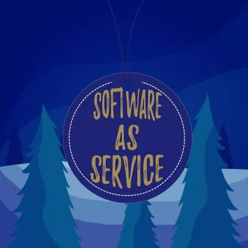Word writing text Software As Service. Business concept for On Deanalysisd 스톡 일러스트