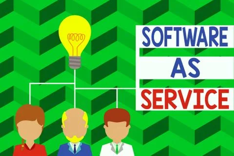 Word writing text Software As Service. Business concept for On Deanalysisd 스톡 일러스트