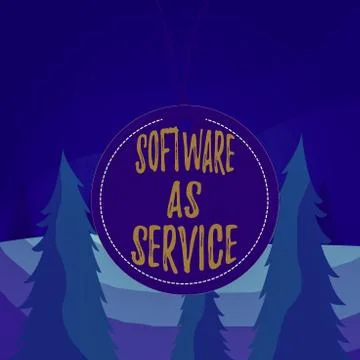 Word writing text Software As Service. Business concept for On Deanalysisd Illustrazione stock