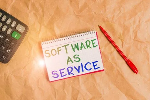 Word writing text Software As Service. Business concept for On Deanalysisd Foto stock