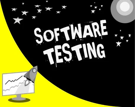 Word writing text Software Testing. Business concept for investigation provide Illustrazione stock