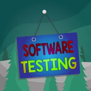 Word writing text Software Testing. Business concept for evaluate the Illustrazione stock