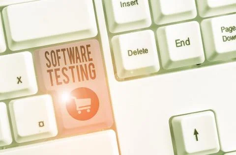 Word writing text Software Testing. Business concept for evaluate the 스톡 사진
