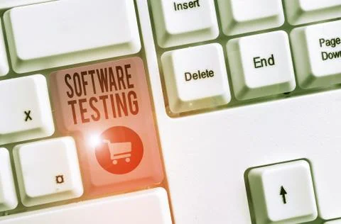 Word writing text Software Testing. Business concept for evaluate the 스톡 사진