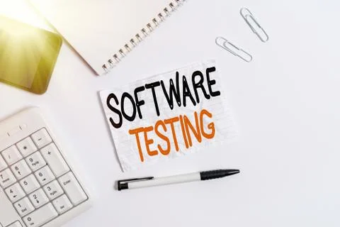 Word writing text Software Testing. Business concept for investigation provide 스톡 사진