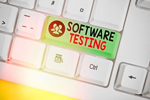 Word writing text Software Testing. Business concept for investigation provide Stock Photos