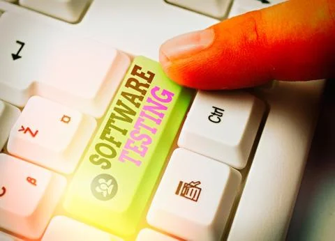 Word writing text Software Testing. Business concept for investigation provide Stock Photos