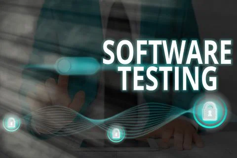 Word writing text Software Testing. Business concept for activity to check Stock-Fotos