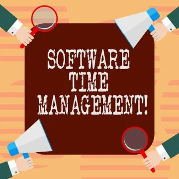 Word writing text Software Time Management. Business concept for Tools used to Ilustração Stock