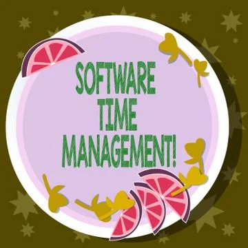Word writing text Software Time Management. Business concept for Tools used to Ilustração Stock