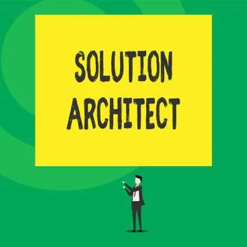 Word writing text Solution Architect. Business concept for Design applications Stock Illustration