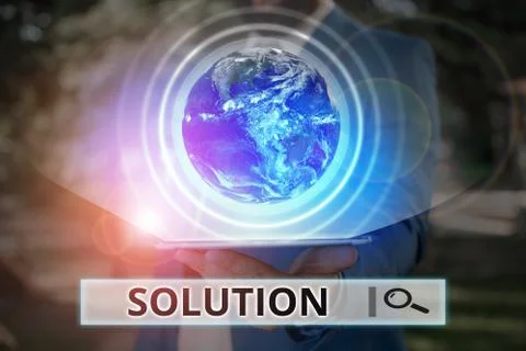 Word writing text Solution. Business concept for a means of solving a problem or 写真素材