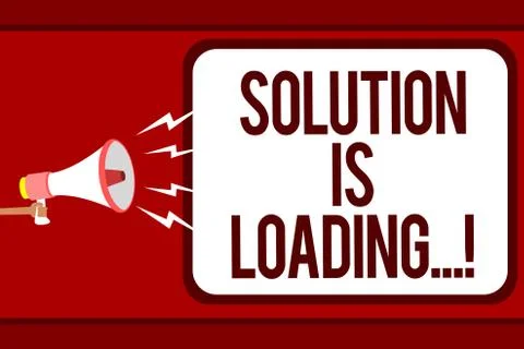 Word writing text Solution Is Loading.... Business concept for thinking of wa Illustrazione stock