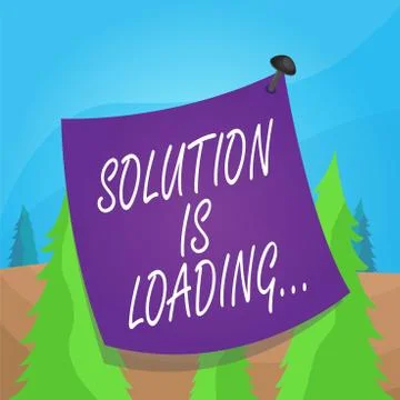 Word writing text Solution Is Loading. Business concept for thinking of way to Stock Illustration