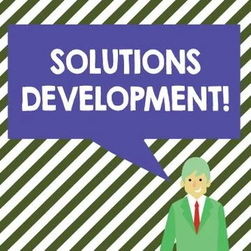 Word writing text Solutions Development. Business concept for determining the Stock Illustration