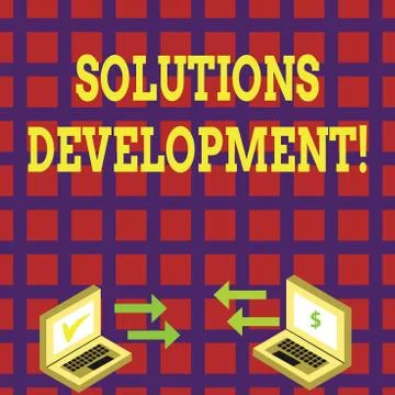 Word writing text Solutions Development. Business concept for determining the Stockillustratie