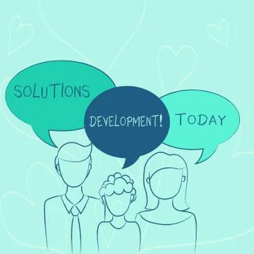 Word writing text Solutions Development. Business concept for determining the Stock Illustration