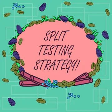 Word writing text Split Testing Strategy. Business concept for conducting Illustrazione stock