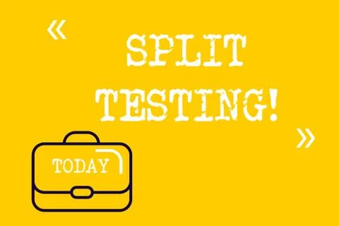 Word writing text Split Testing. Business concept for issuing the traffic of a 스톡 일러스트