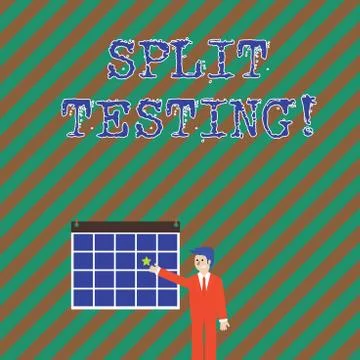 Word writing text Split Testing. Business concept for issuing the traffic of a Stock Illustration